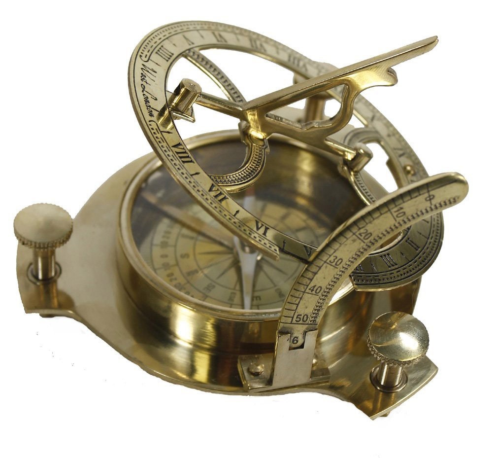 即納!3インチサンデル・コンパス(羅針盤) ソリッド・ブラスサンダイヤルSundial Compass Solid Brass Sun Dial輸入品