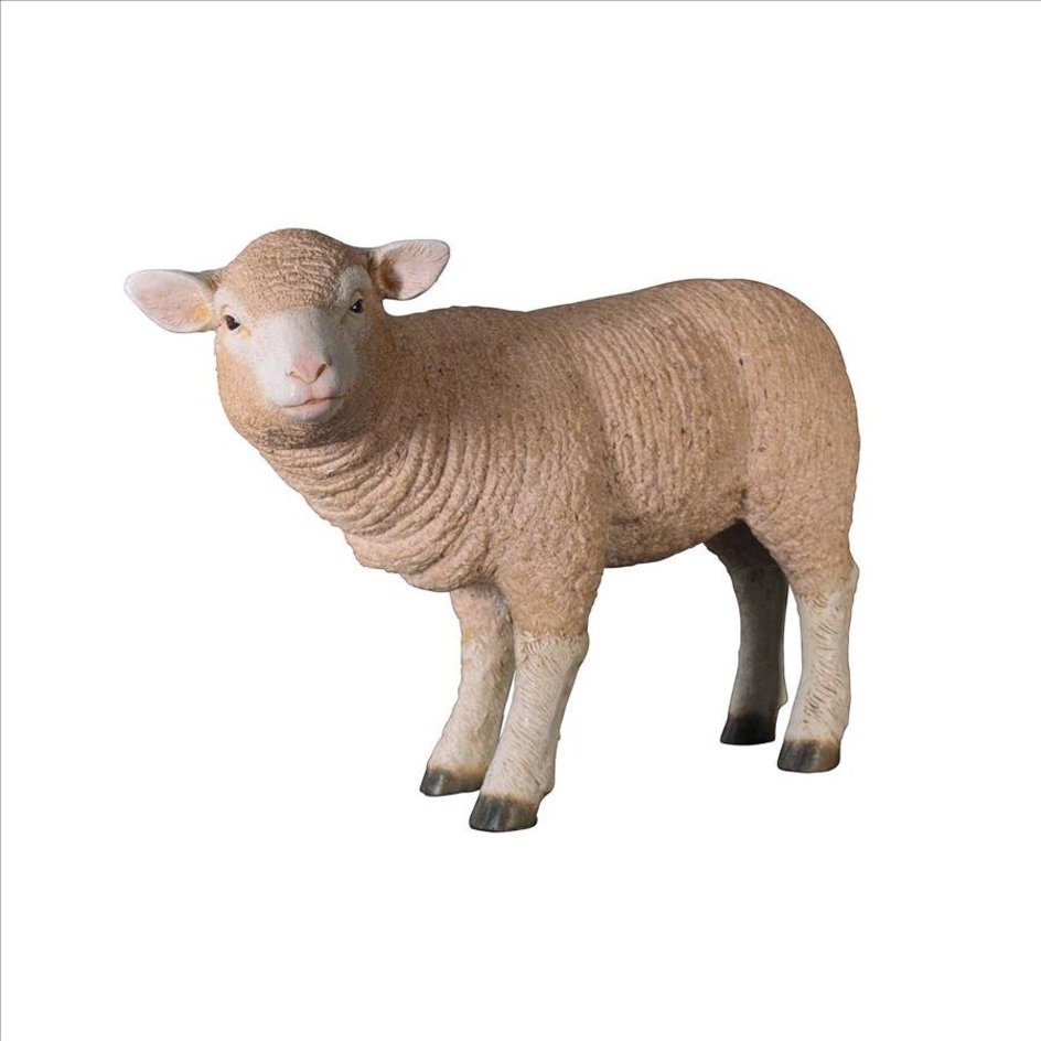 メリノ種の小羊の実物大ラム彫像立っている動物彫刻置物フィギュア ホームオブジェ庭園 関芝生プレゼント贈り物輸入品_画像3