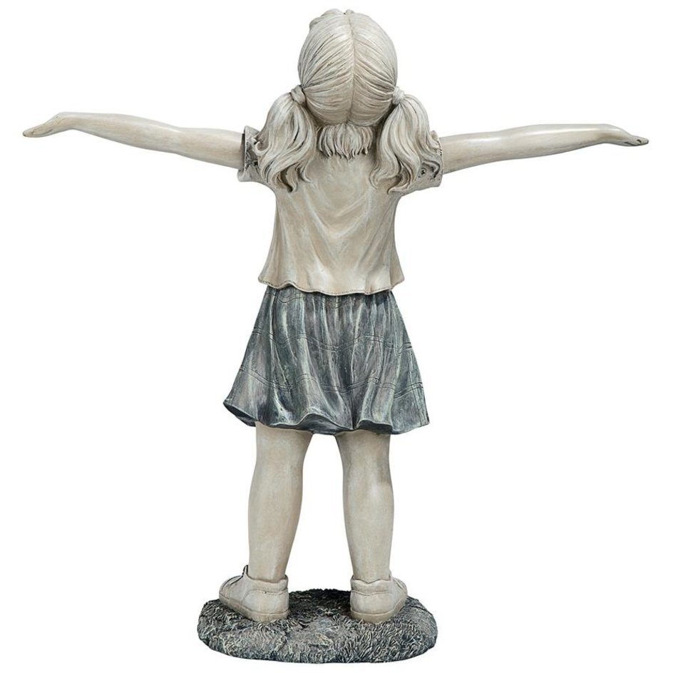 希望の楽観的なガーデナーの少女の彫像ガーデン彫刻ホームオブジェ置物オーナメント園芸玄関芝生輸入品_画像5