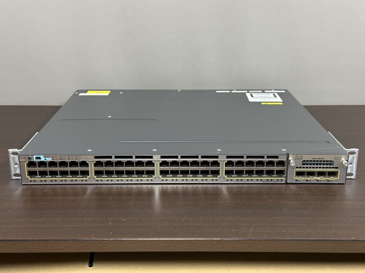 CISCO シスコ LAN スイッチ ANATEL / TNY-WS3750X-3560X / С3KX-NM-1G / C3KX-PWR-715WAC / 現状品 動作未確認 ①_画像1