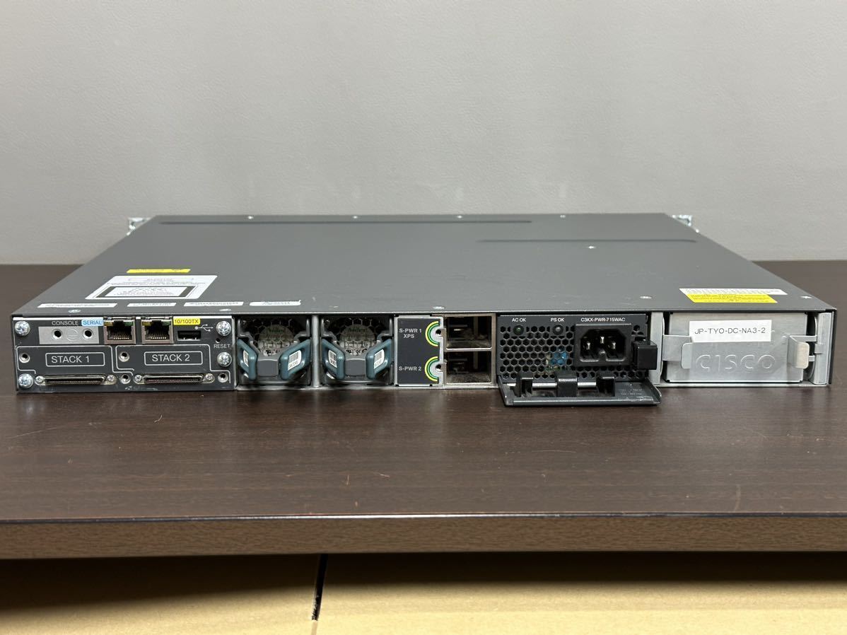 CISCO シスコ LAN スイッチ ANATEL / TNY-WS3750X-3560X / С3KX-NM-1G / C3KX-PWR-715WAC / 現状品 動作未確認 ①_画像6