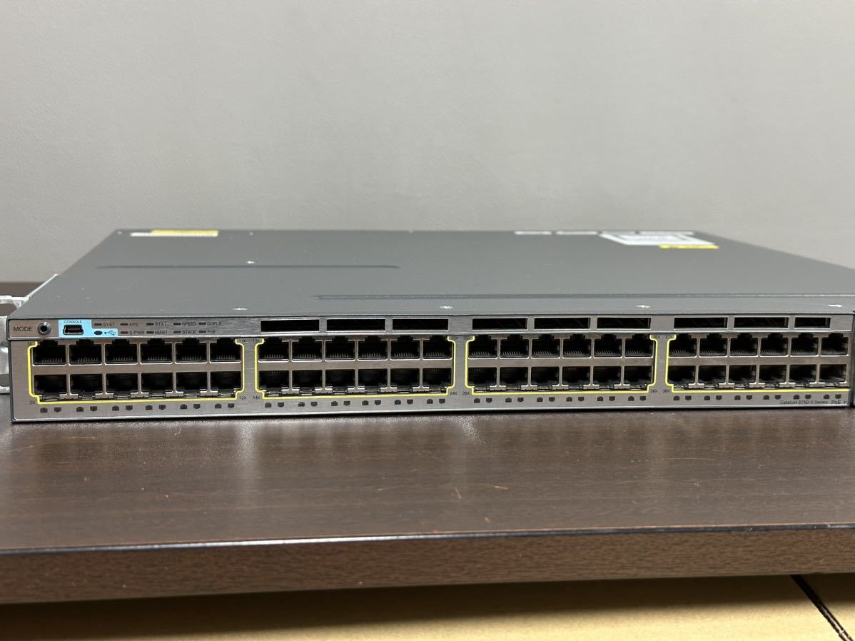 CISCO シスコ LAN スイッチ ANATEL / TNY-WS3750X-3560X / С3KX-NM-1G / C3KX-PWR-715WAC / 現状品 動作未確認 ⑦の画像2