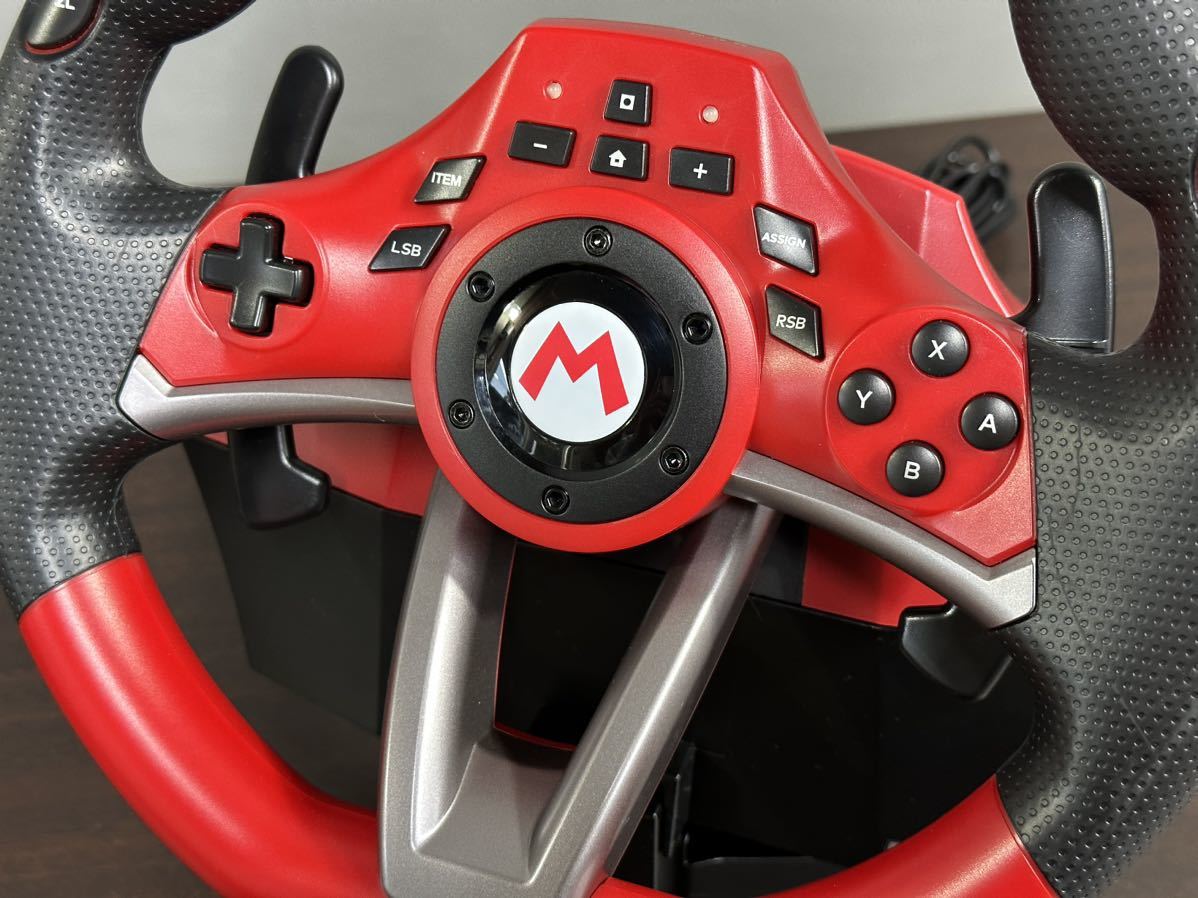 HORI ホリ マリオカートレーシングホイールDX for Nintendo Switch NSW-228 ステアリング型 コントローラー 任天堂ライセンス商品 現状品_画像5