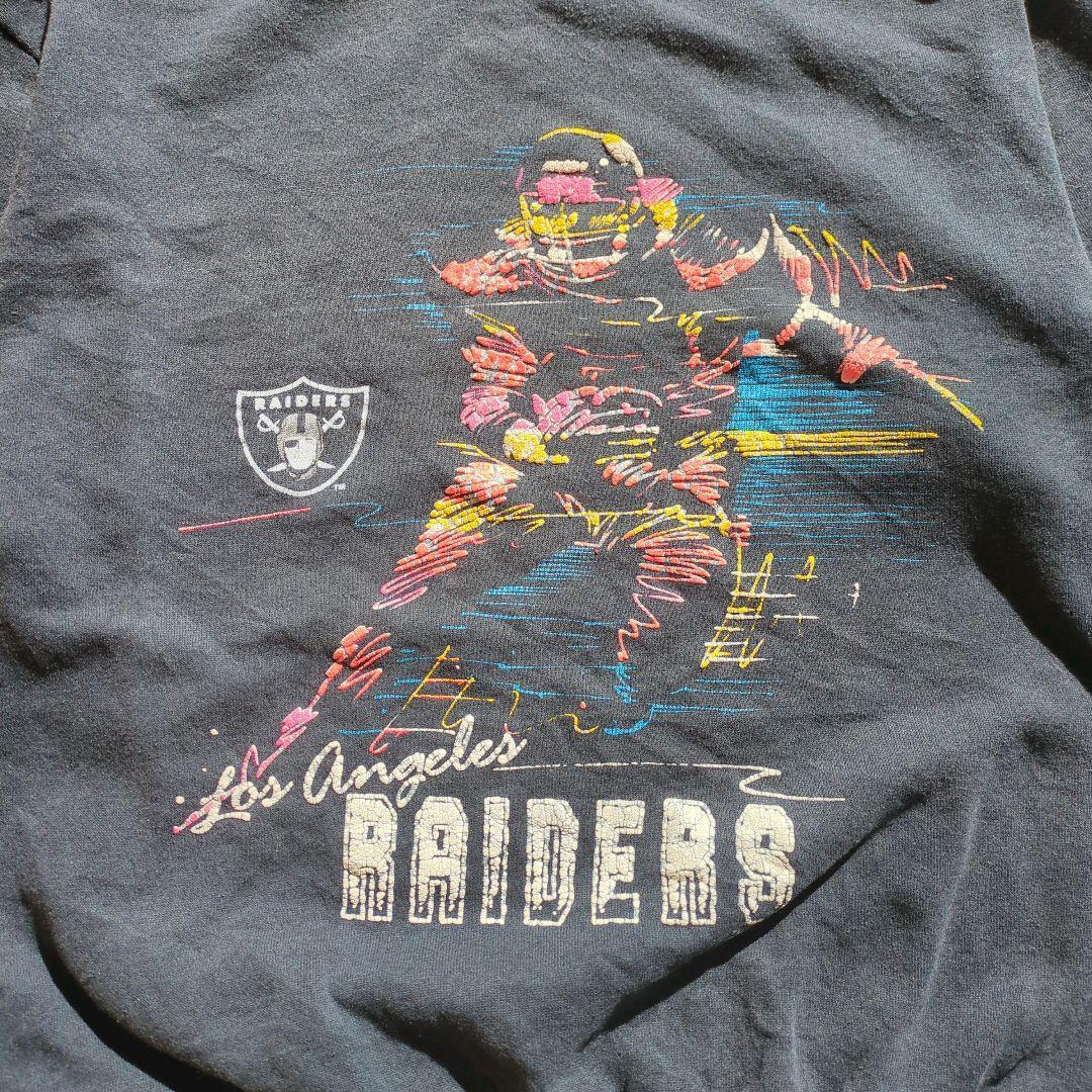 90s NFL RAIDERS DELTA ヴィンテージ 発泡 プリントスウェット made In Usa アメリカ製 レイダース Vintage 古着 デルタ ヴィンテージ_画像2