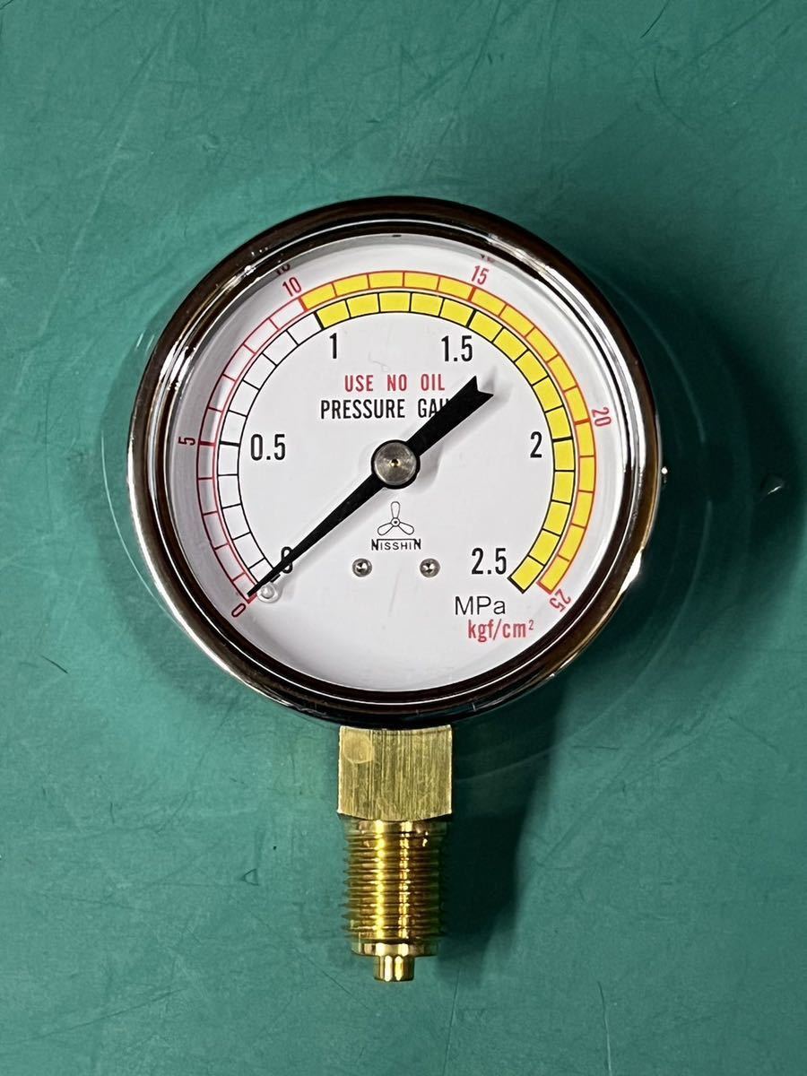 未使用品　NISSHIN 日新計器 圧力計　測定器　PRESSURE GAUGE 計10個　まとめ（80s）_画像4