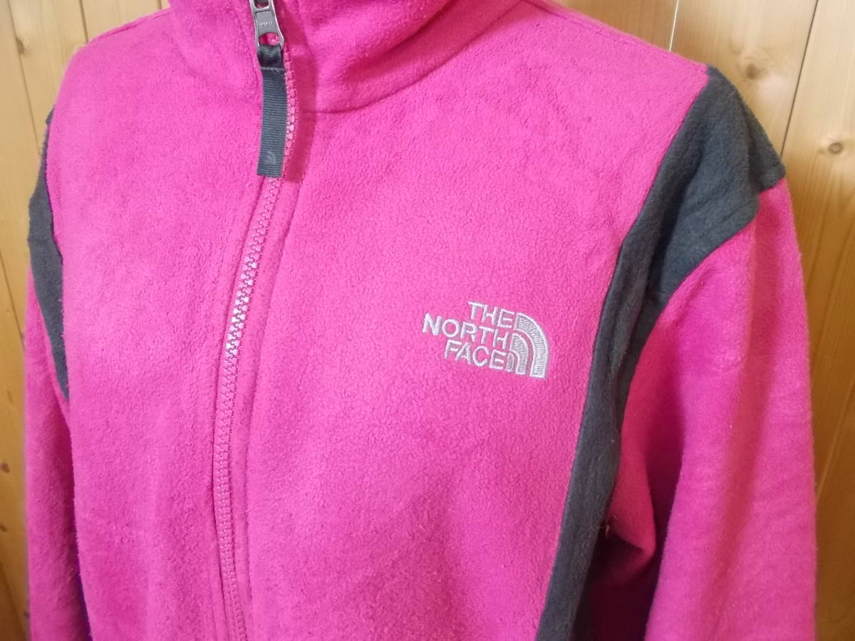 e227◆THE NORTH FACE フリースジャケット◆GIRL'S L 成人女性も着用可能 海外モデル 正規品 ノースフェイス ジップインジップ対応 6A_画像2