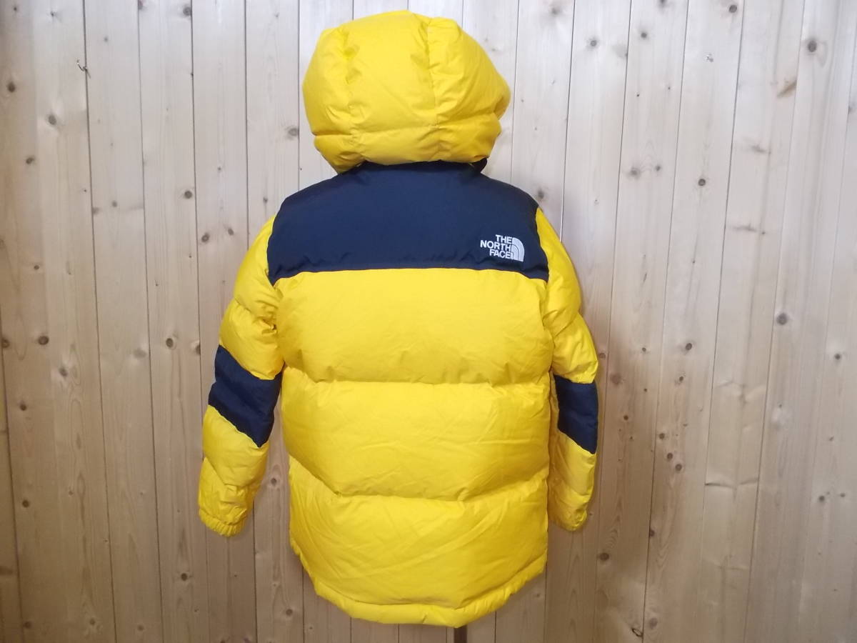 e818◆THE NORTH FACE ダウンジャケット◆KIDS 130 子供 イエロー色 HYVENT ダウンパンパン ノースフェイス ダウン 輸入正規品 6A_画像3