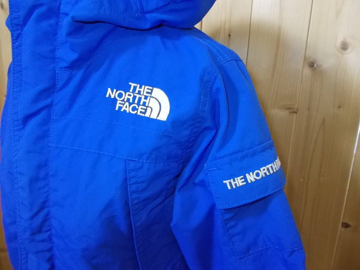 e829◆ノースフェイス マウンテンパーカー◆サイズ120 キッズ ブルー色 THE NORTH FACE ジャンパー フーディー 海外モデル 6A_画像2