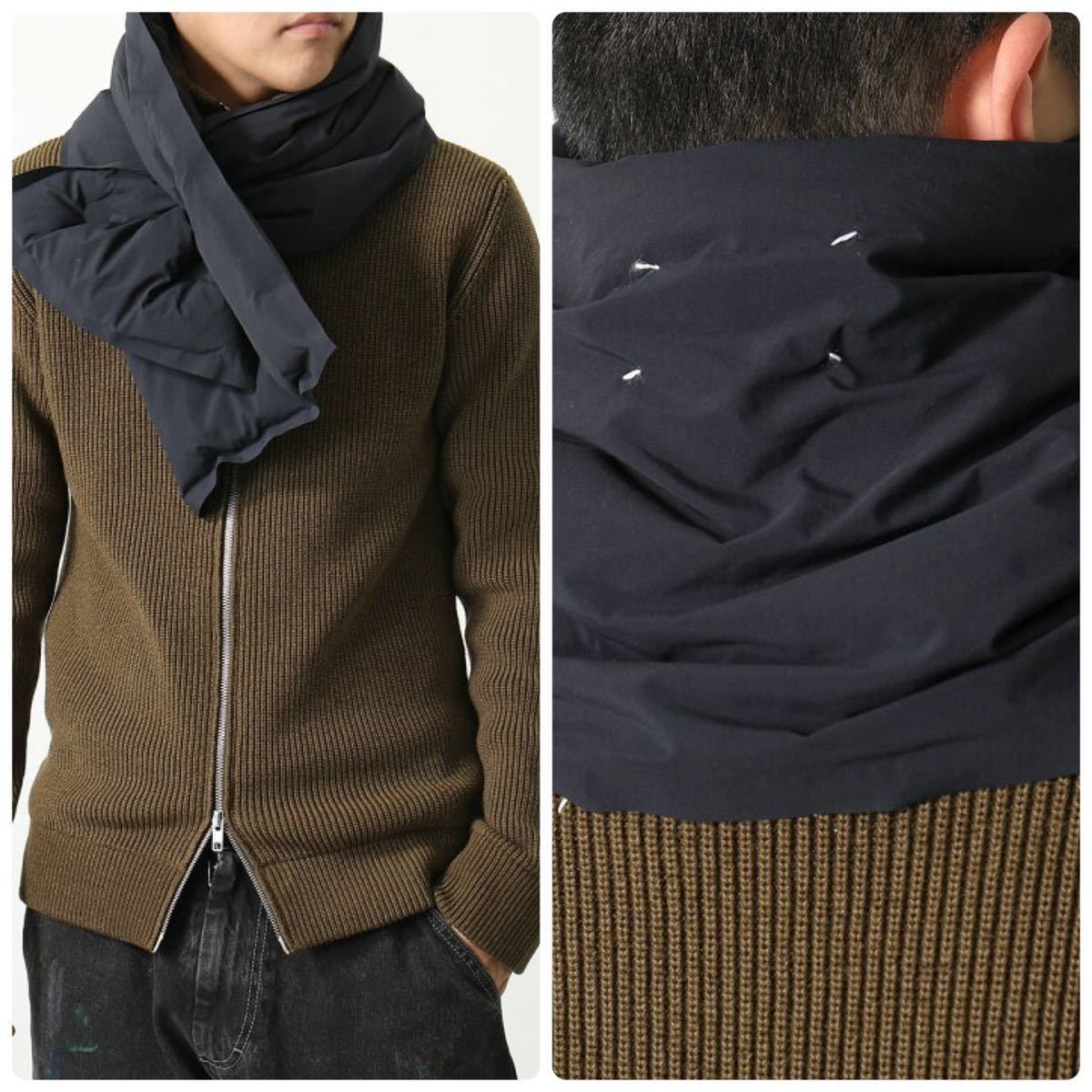 MAISON MARGIELA メゾンマルジェラ 4 14 マフラー パテッド MAISON MARGIELA メゾンマルジェラ 4 14 マフラー パテッド