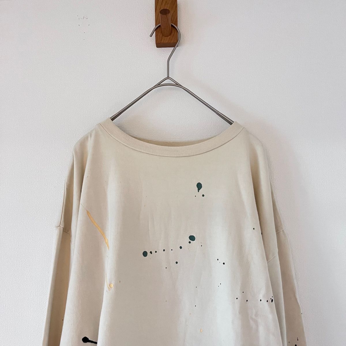 〈6（roku）〉DRIPPING LONG SLEEVE PULLOVER カットソー　ロンT