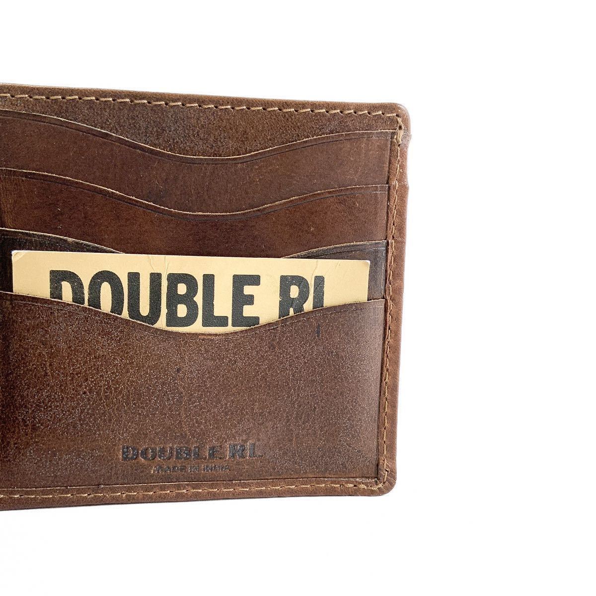 23SS 新品 RRL ウエスタン レザー ビルフォールド ウォレット DOUBLE RL ダブルアールエル ラルフローレン 財布 二つ折り カードケースの画像5