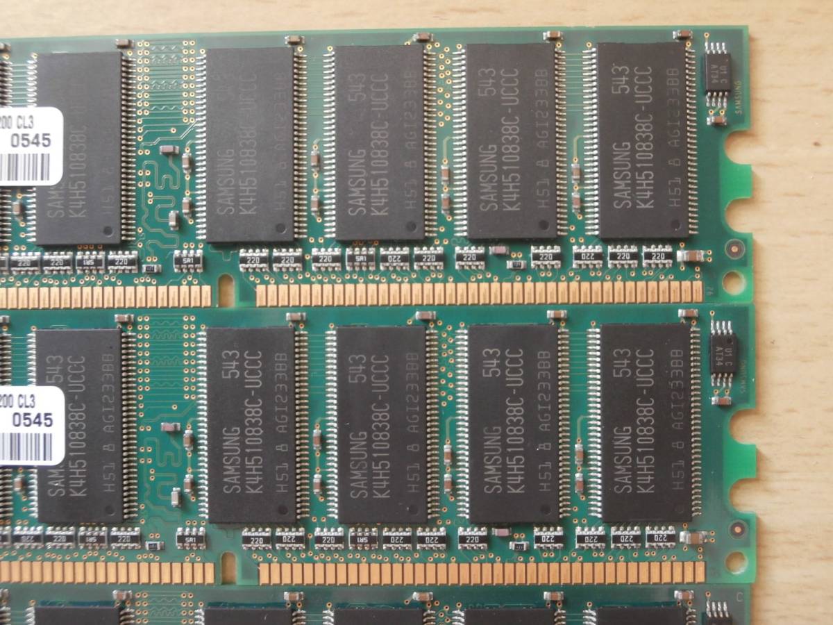 DDR 400 PC3200 CL3 184Pin 512MB×4枚セット SAMSUNGチップ デスクトップ用メモリ_画像4