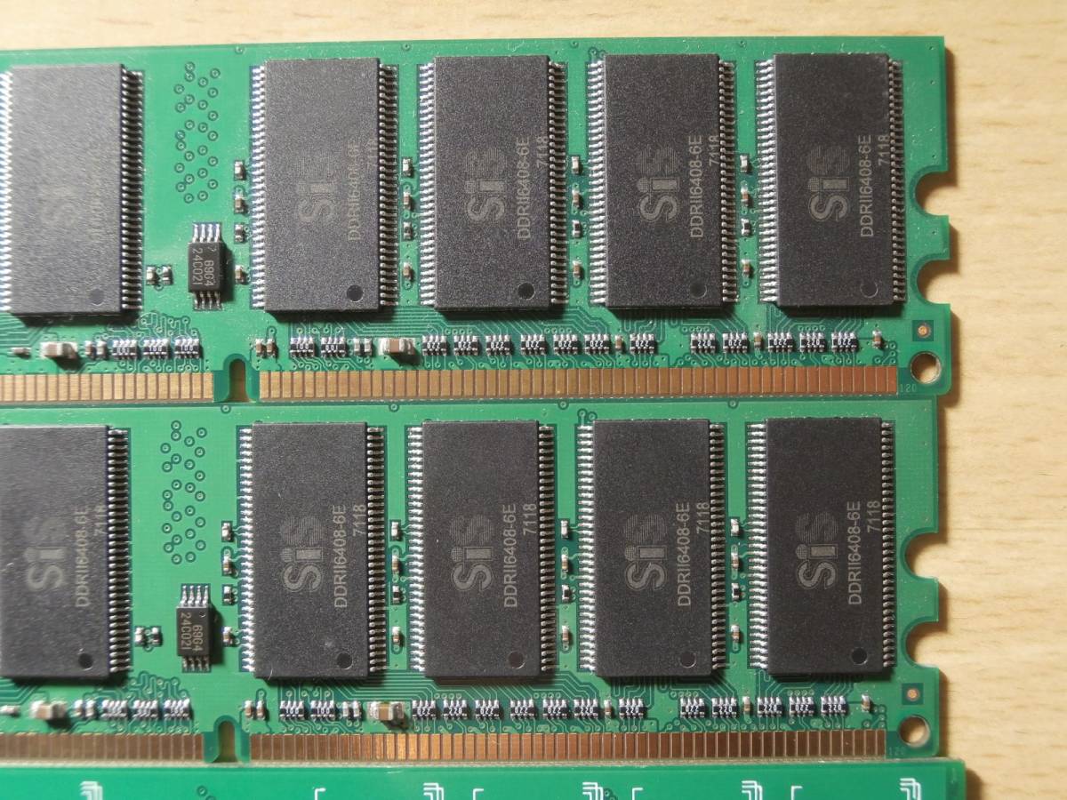 DDR2 667 PC2-5300 CL5 240PIN 1GB×2枚、512MB×2枚、計4枚セット SiSチップ デスクトップ用メモリ_画像4