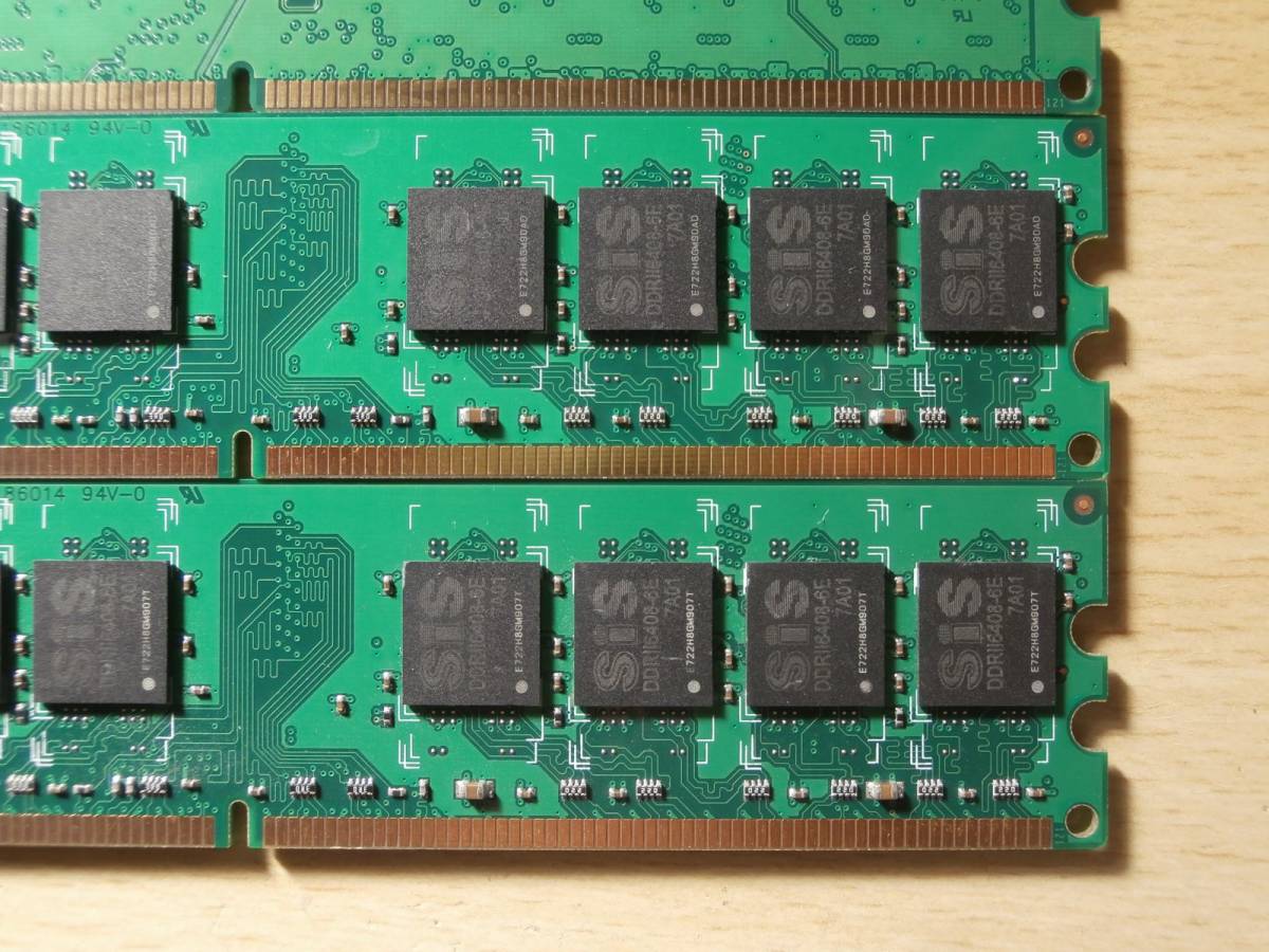 DDR2 667 PC2-5300 CL5 240PIN 1GB×2枚、512MB×2枚、計4枚セット SiSチップ デスクトップ用メモリ_画像8