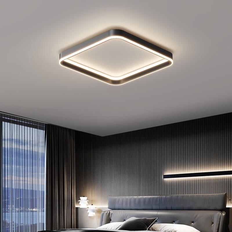 大特価　LEDシーリングライト 天井ランプ 玄関 ダイニング シンプル 正方形/黒色