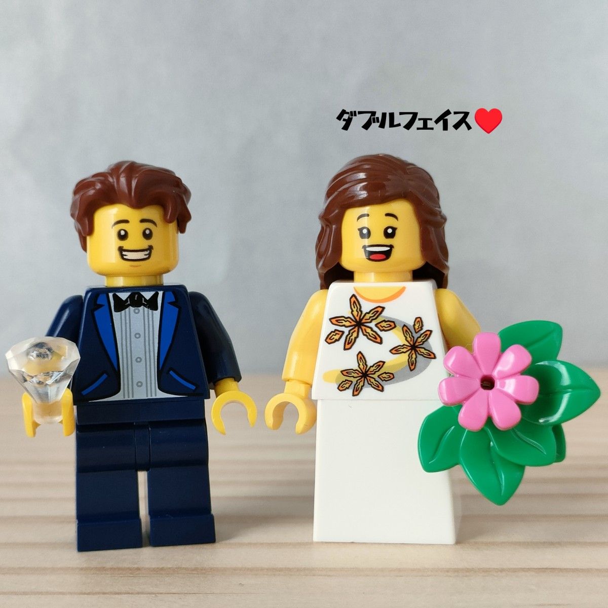 レゴ ウェディング カップル リングピロー ケーキトッパー レゴ ウェディング カップル リングピロー ケーキトッパー
