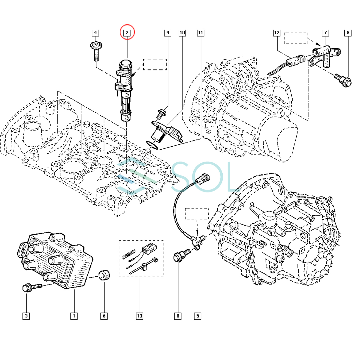 イグニッションコイル 点火コイル スパークコイル ルノー アヴァンタイム ウインド エスパス カングー セニック トウィンゴ メガーヌ_画像5