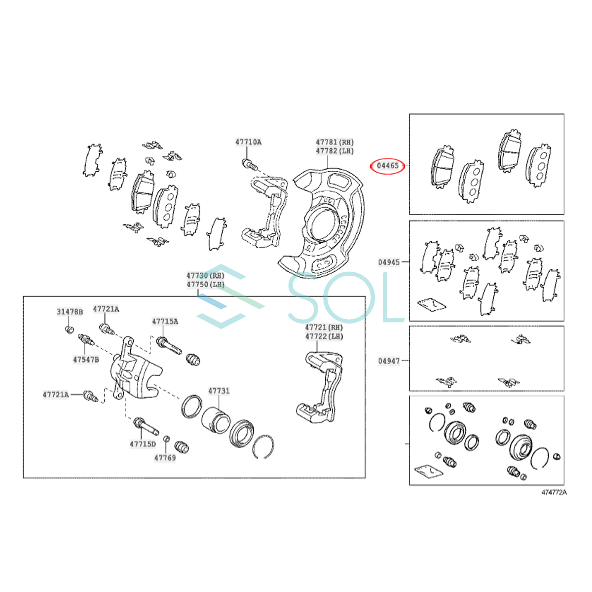 フロント ブレーキパッド ディスクパッド 左右セット トヨタ トレジアNCP120X NCP125X NSP120X スペイドNCP145 パッソM502E M512E_画像3