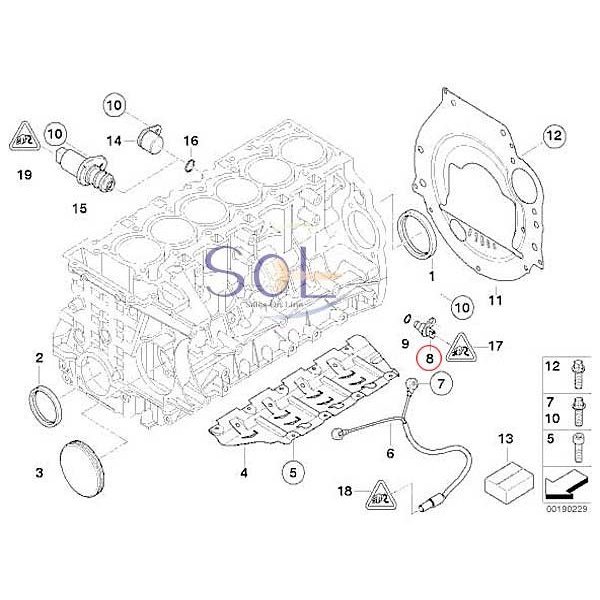 送料185円 クランクシャフトセンサー BMW E60 E61 F10 F11 E63 E64 F01 F02 E89 Z4 523i 525i 528i 530i M5 630i M6 740i 740Li 23i 35i_画像6