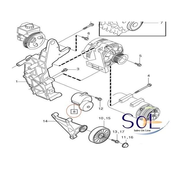 ボルボ C30 S40 V40 V50 S60 タイミングベルト アイドラプーリー ウォーターポンプ ベルトテンショナー等 6点セット 出荷締切18時_画像5