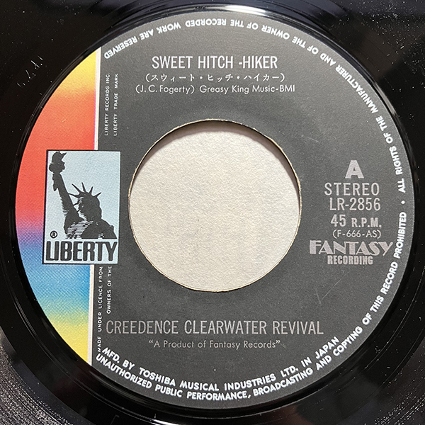Creedence Clearwater Revival / Sweet Hitch-Hiker cw Door To Door [Liberty LR-2856] 国内盤 日本盤 7インチ_画像5