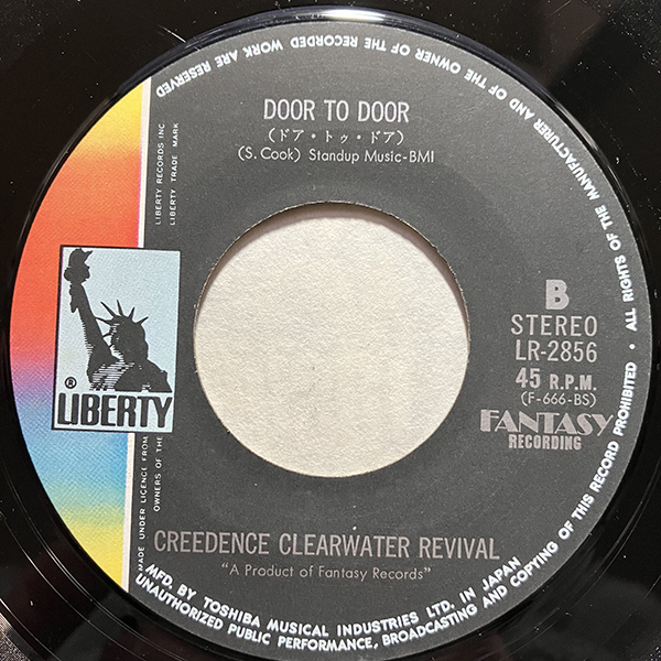 Creedence Clearwater Revival / Sweet Hitch-Hiker cw Door To Door [Liberty LR-2856] 国内盤 日本盤 7インチ_画像6