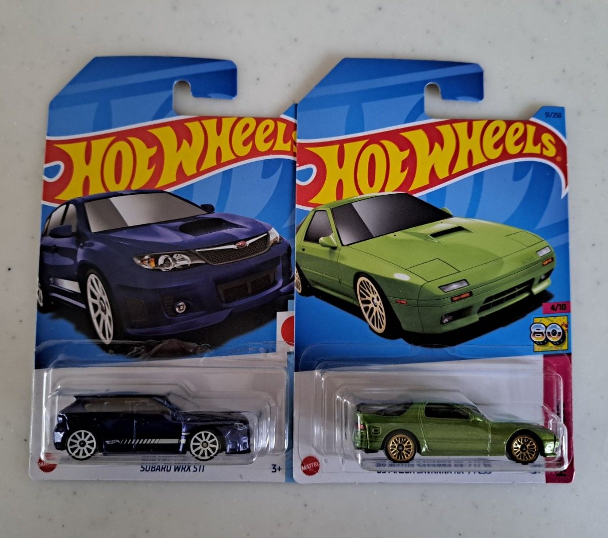 ホットウィール  HotWheels マツダ サバンナ RX-7 FC スバル WRX STI MAZDA SAVANNA セット