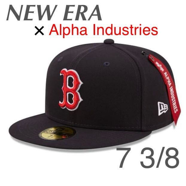 NEW ERA・MLB・Alpha Industries トリプルコラボ 5950 レッドソックス BOSTON REDSOX 7 3/8 (58.7) ニューエラ キャップ ボストン 59FIFTY_画像1
