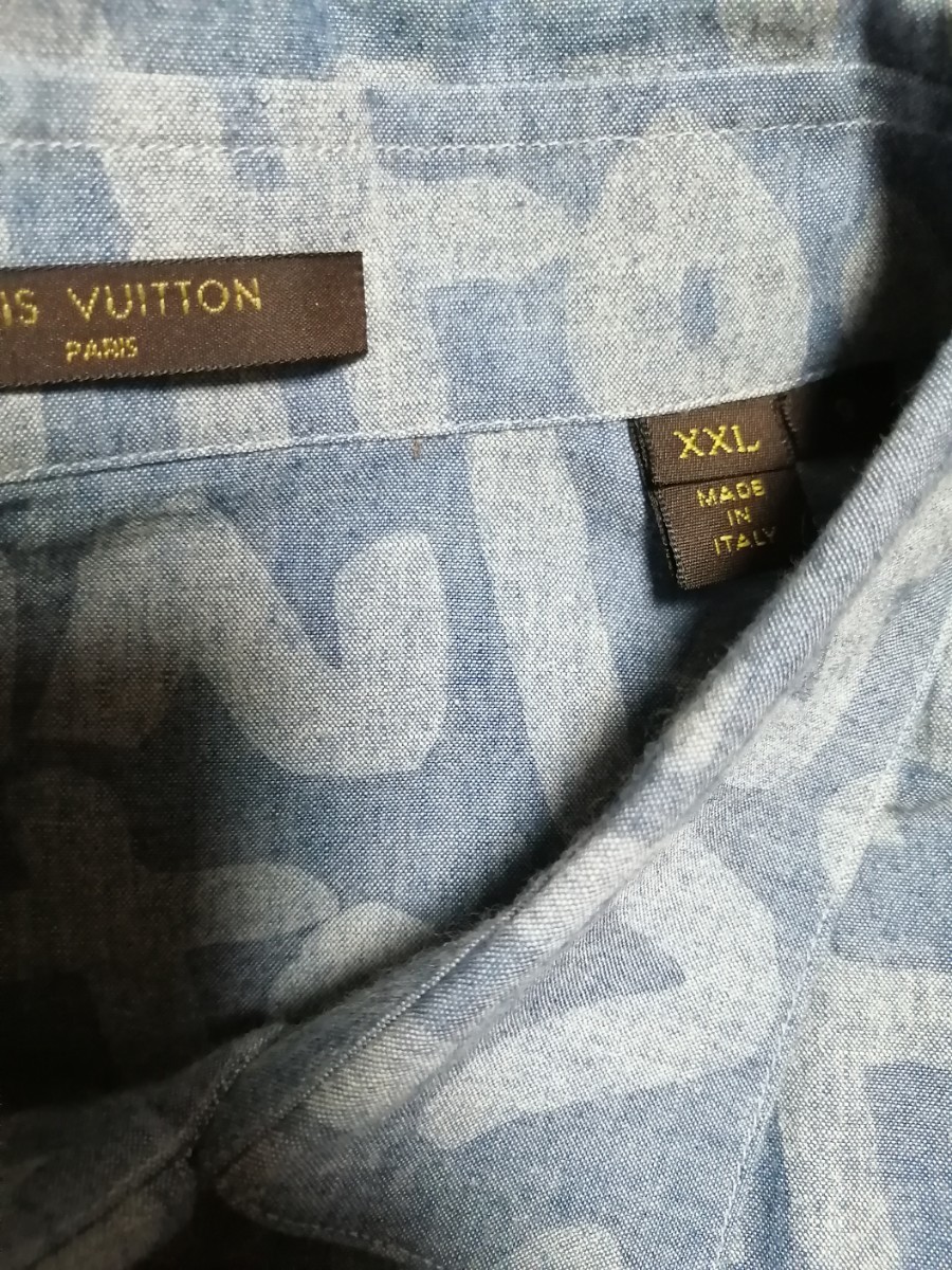 XXL size black monogram whole surface graph .ti Louis Vuitton Logo Denim large size art . art highest . work instant . Louis Vuitton . understand shirt 