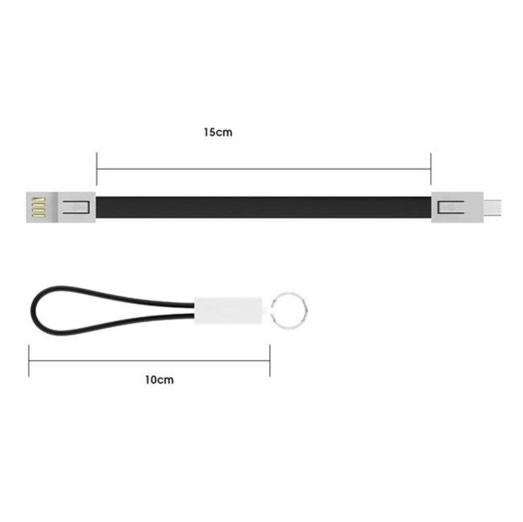 ☆3個 キーホルダー型 Type-C USB充電・データ転送ケーブル ETSUMI製タイプC ⇔ USB-A USBケーブル