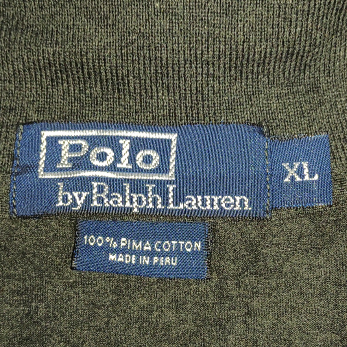 2401009 PolobyRalphLauren ポロラルフローレン ロゴ刺繍 胸ワンポイント 長袖ポロシャツ XL コットン RN41381_画像9