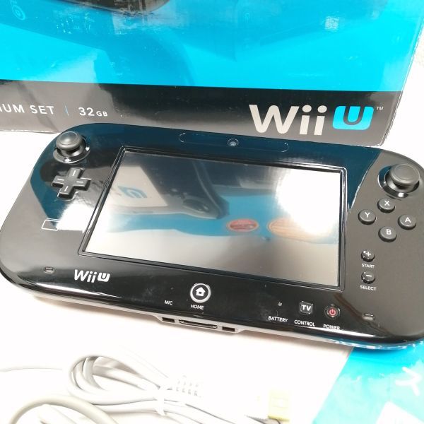 Wii U プレミアムセット kuro 32GB ジャンク a09515_画像4