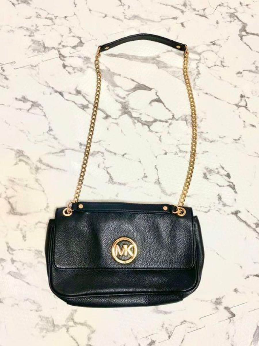 ★美品★ MICHEAL KORS マイケルコース ショルダーバッグ クラッチ  レザー ショルダーバッグ ブラック 2way