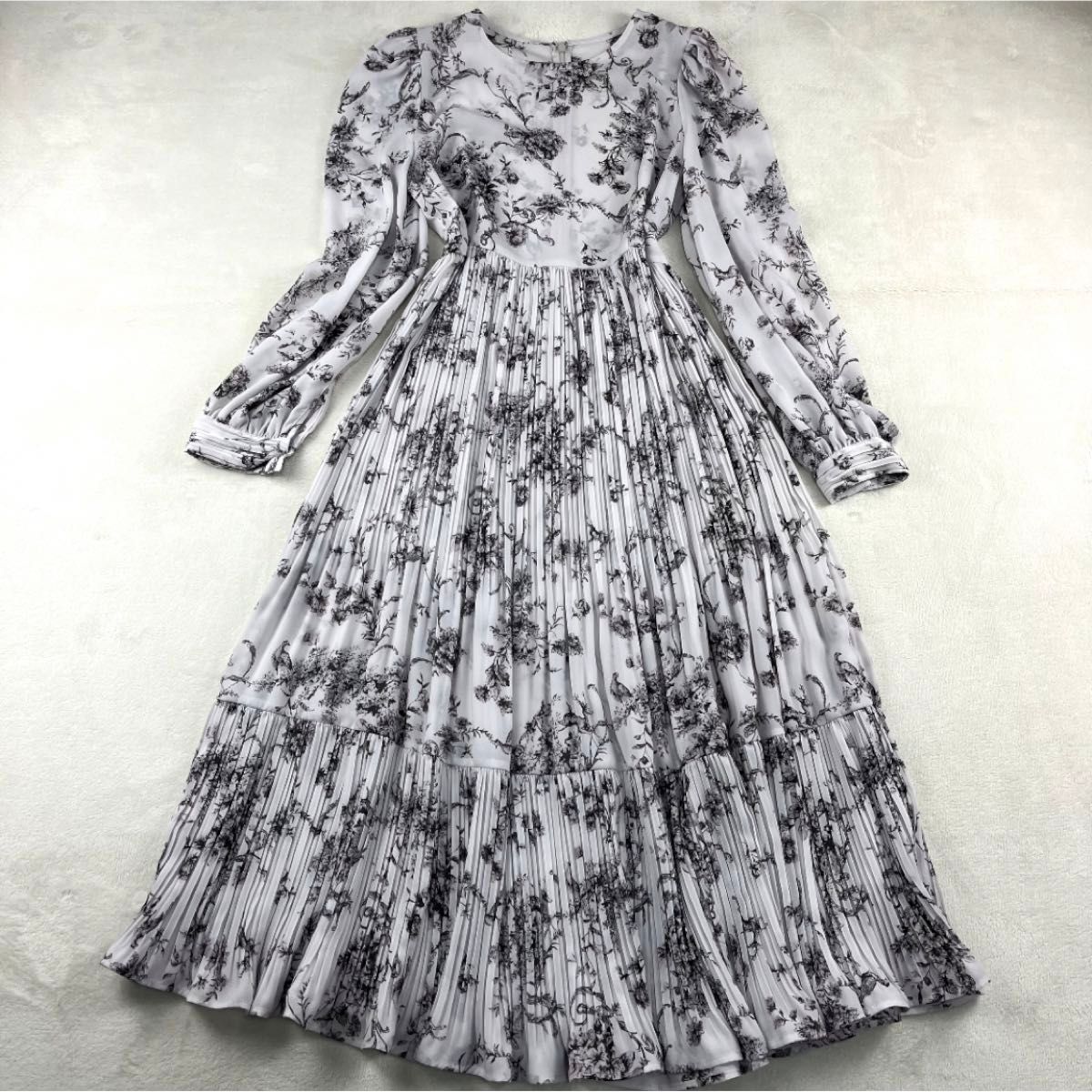 極美品】snidelスナイデル 花柄 ロングワンピース ニット 極美品】snidelスナイデル 花柄 ロングワンピース ニット