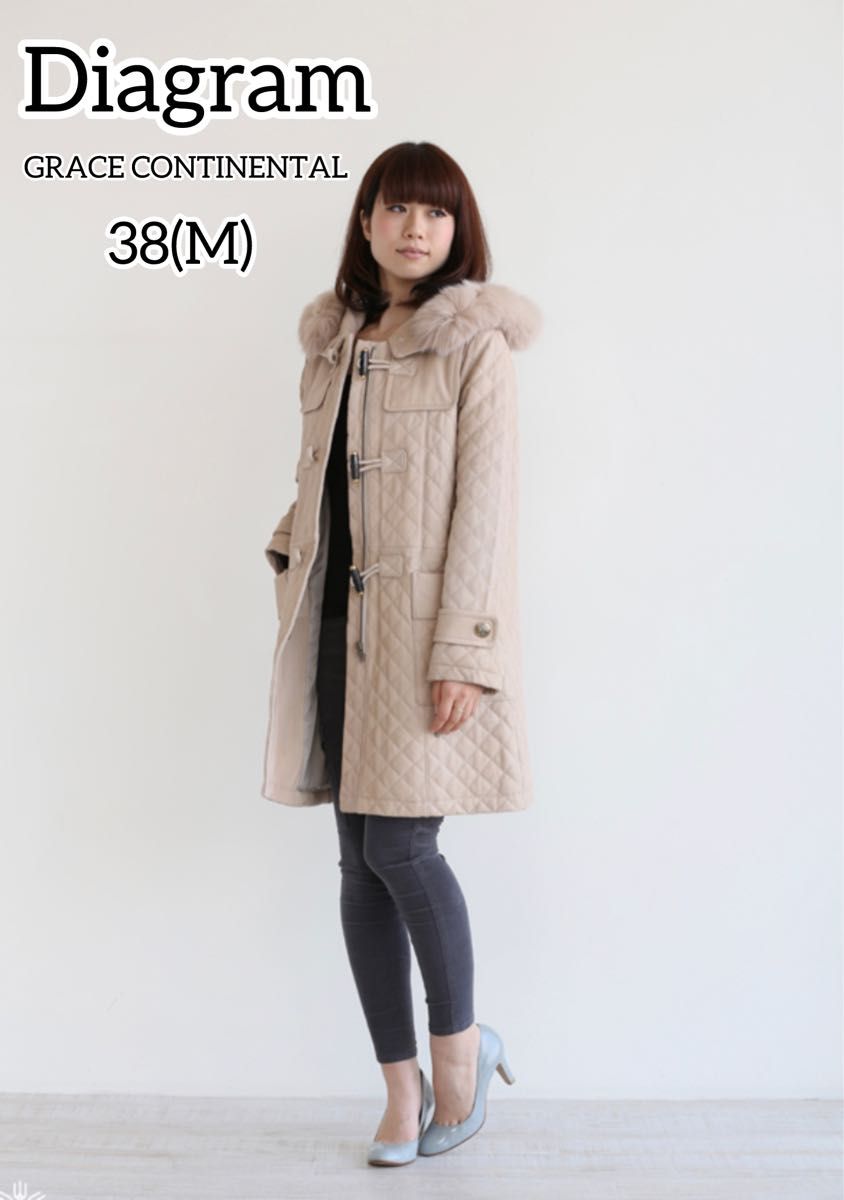 美品 希少 グレースコンチネンタル レザーキルティングコート 美品 希少 グレースコンチネンタル レザーキルティングコート