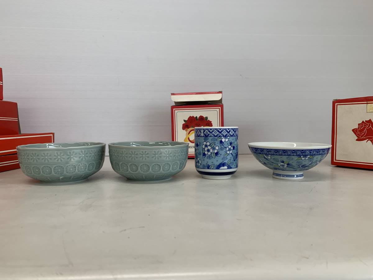 K　高島屋　茶碗　湯呑み　盛鉢　丼鉢　大皿　粗品　記念品　9点　6箱まとめて_画像9