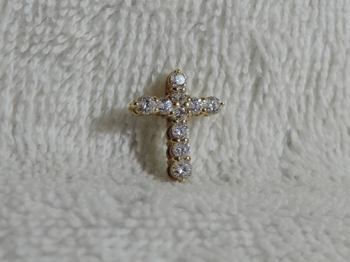 最高品質の 金K18刻印が有り・0.50ct ダイヤモンドペンダントトップ・(12x15ミリ) 約1.00g ダイヤモンド