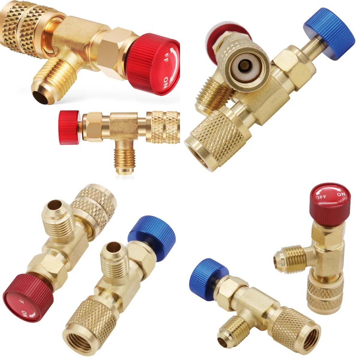  air conditioner gas Charge valve(bulb) R410a R22 unusual diameter adaptor 4 set 