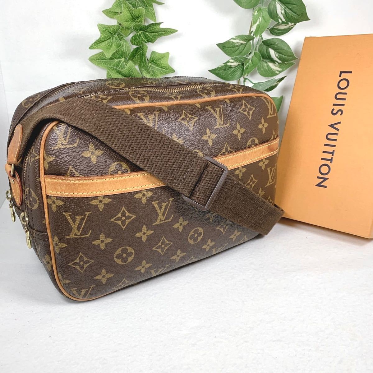 1円 LOUIS VUITTON ルイヴィトン M45254 モノグラム リポーター PM クロスボディ ショルダーバッグ シリアルSP0044_画像1