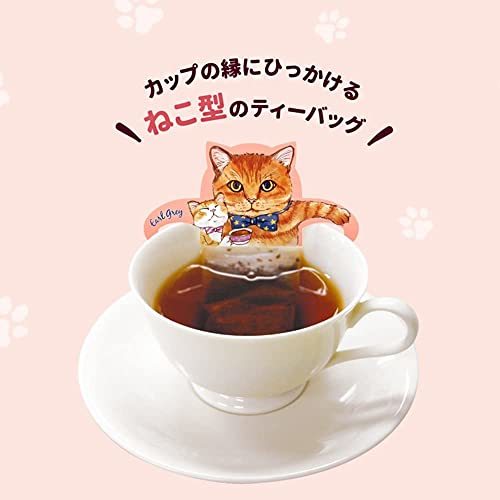 日本緑茶センター キャットカフェ CATCAFE アールグレイ ティーバッグ ( 紅茶 )　3パック入り × 2袋_画像2