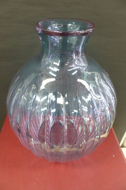 * вместе коробка прекрасный товар * Mauser Moser crystal очень большой ваза цветок основа цвет : Allex ( александрит ) высота :37.