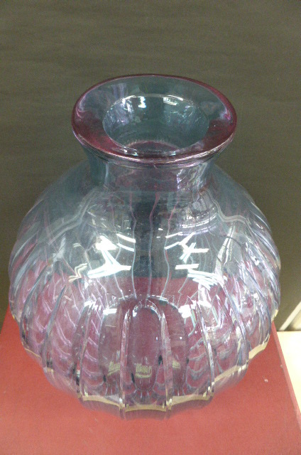 * вместе коробка прекрасный товар * Mauser Moser crystal очень большой ваза цветок основа цвет : Allex ( александрит ) высота :37.