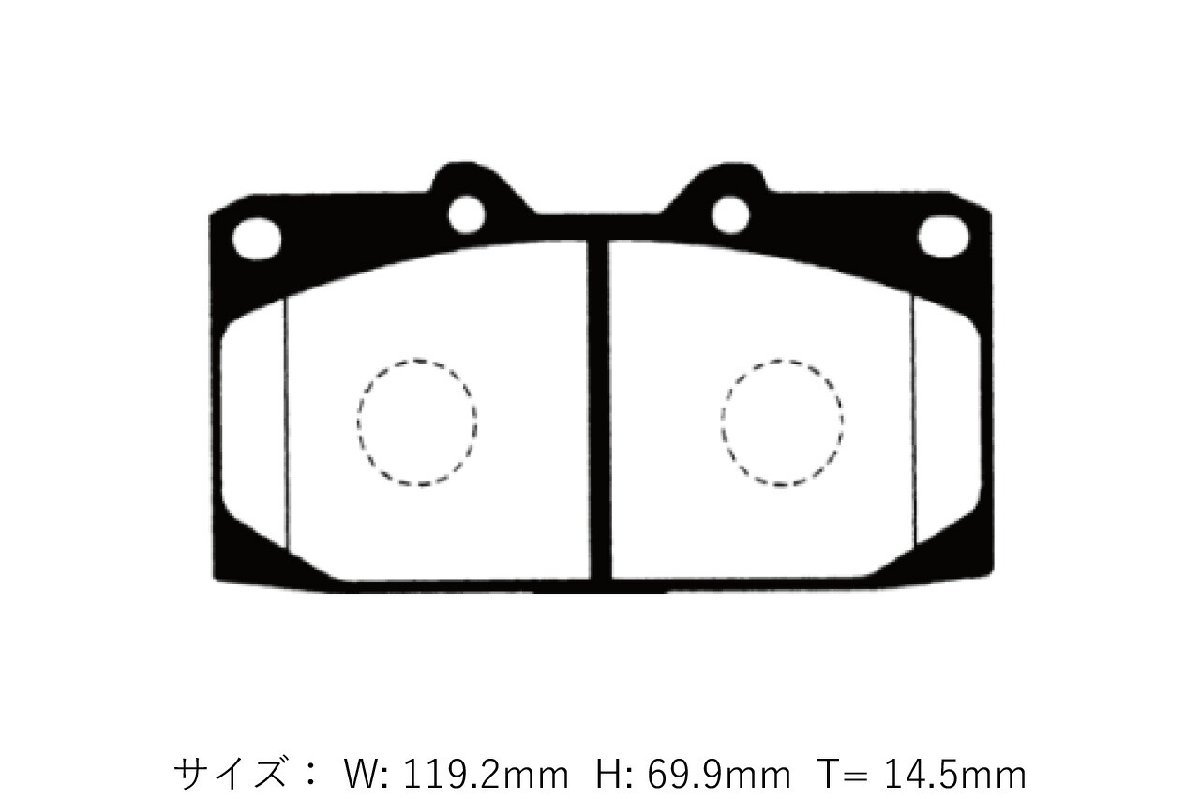 D-MAX スーパーストリート プロジェクトミューコラボ ブレーキパッド フロント用 スカイライン GTS25-t タイプM ECR33 H5.8～H10.5 ターボ_画像6