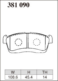 DIXCEL ディクセル ブレーキパッド KPタイプ フロント用 ムーヴ L152S H14.10～H18.10_画像2