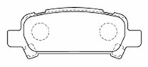 RG レーシングギア パワーディスクブレーキパッド タイプ100R リア用 レガシィB4 BE5 H12.5～H15.5 EJ20 RSタイプB_画像2