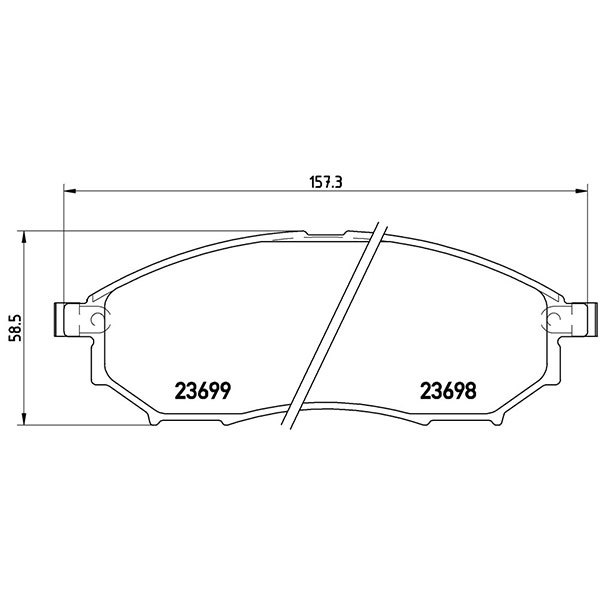 brembo ブレンボ ブラックブレーキパッド フロント用 フーガ Y51 KNY51 H21.11～_画像3