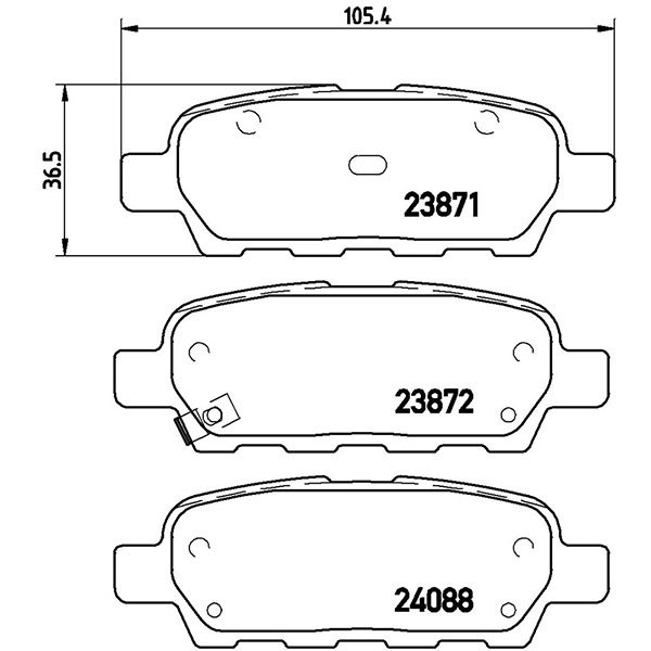 brembo ブレンボ ブラックブレーキパッド リア用 エルグランド E51 NE51 ME51 MNE51 H14.5～H22.8_画像3