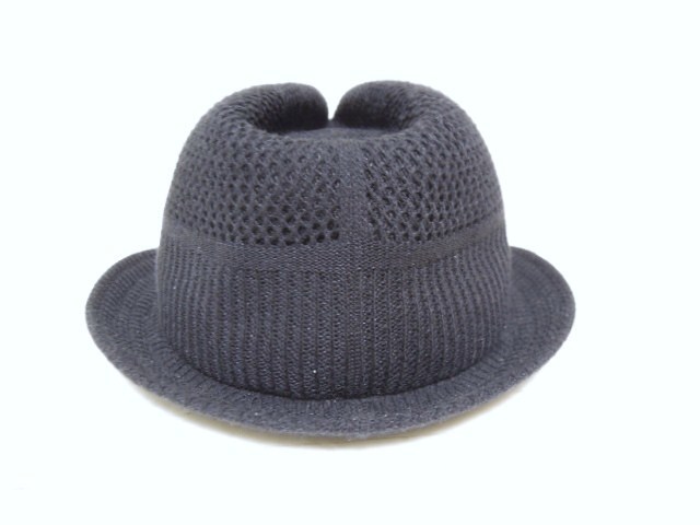 J.LINDEBERG* Lindberg * hat * black * size 58cm* polyester 58% cotton 32%* super-beauty goods * adult goru fur .!!
