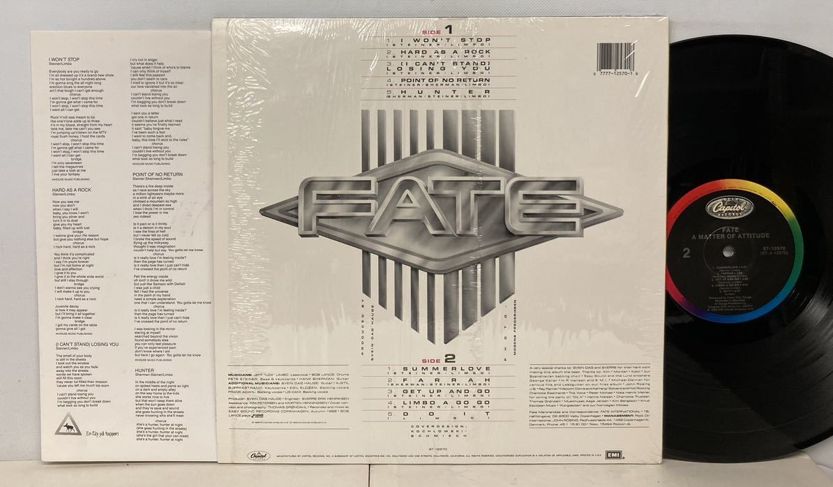 HR/FATE (ex-MERCYFUL FATE)/ A MATTER OF ATTITUDE (LP) US ORIGINAL, シュリンク付きキレイ, メロディアス・ハード(g042)_画像2