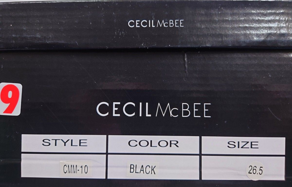 CECIL MCBEE メンズ スニーカー ブラック レザー CMM-10 26.5センチ 【新品】